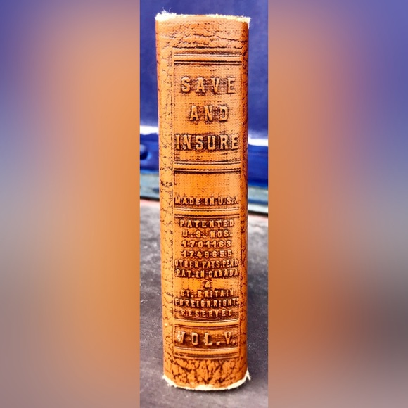 Vintage 1920s Zell ADEQUATE INSURANCE HELPS Self Assurance Thrift Book Coin Bank - Picture 4 of 9